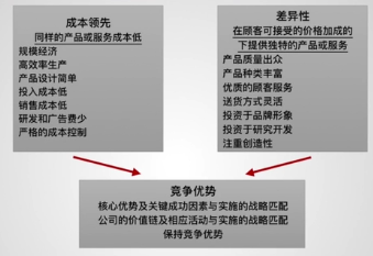 战略类型：成本领先、差异性